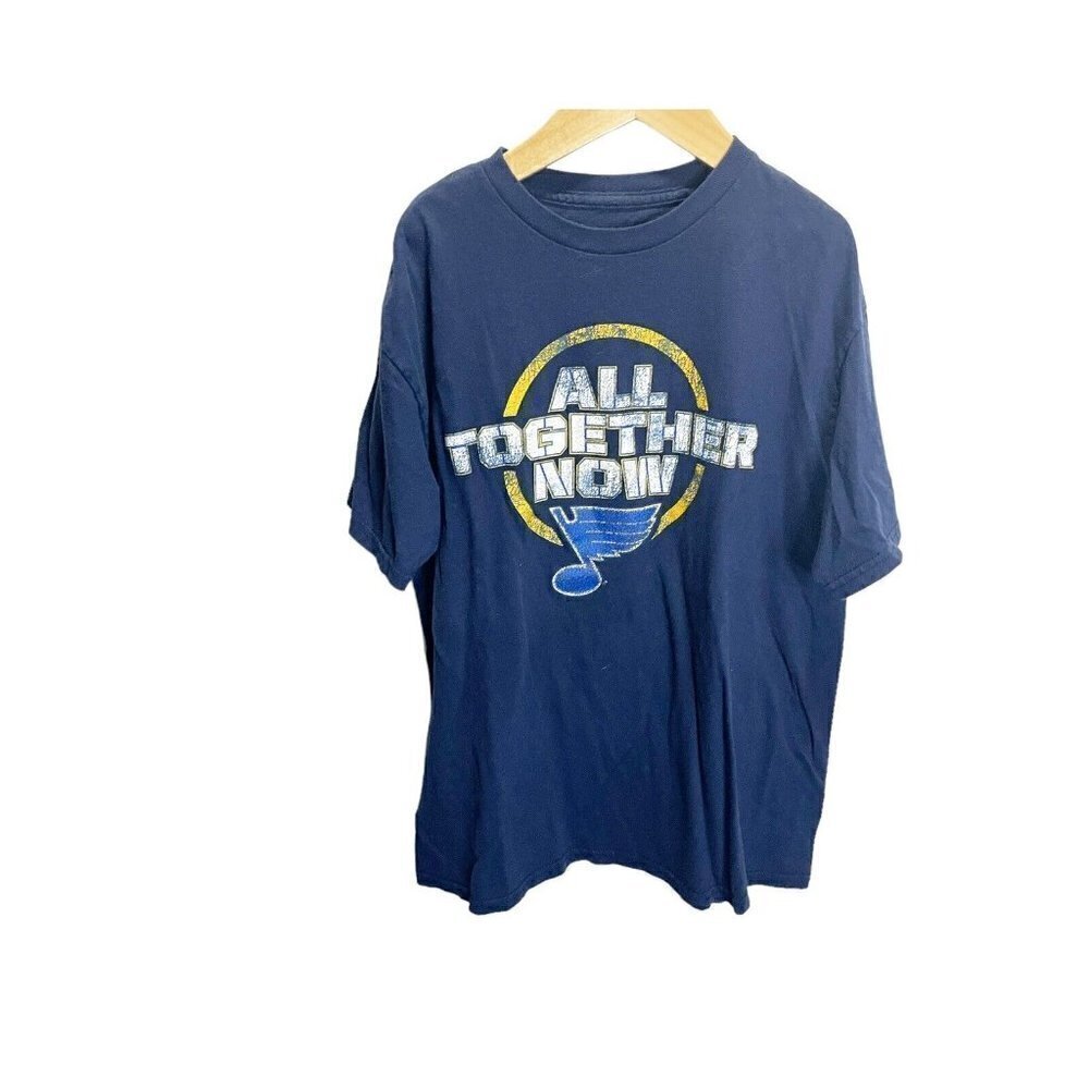 St. Louis Blues NHL Youth M‎ "All Together Now" Short Sleeved Navy Blue Shirt